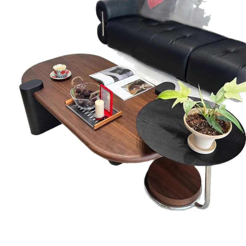 

color household solid wood coffee table light luxury living room small apartment bed and breakfast log coffee table