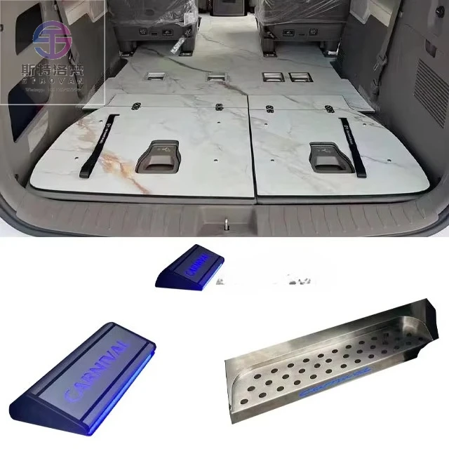 

CARNIVAL Car Modification Interior Diamond Floor & Stainless Steel Pedal Upgrade With Aluminum Alloy Seat Easy Installation