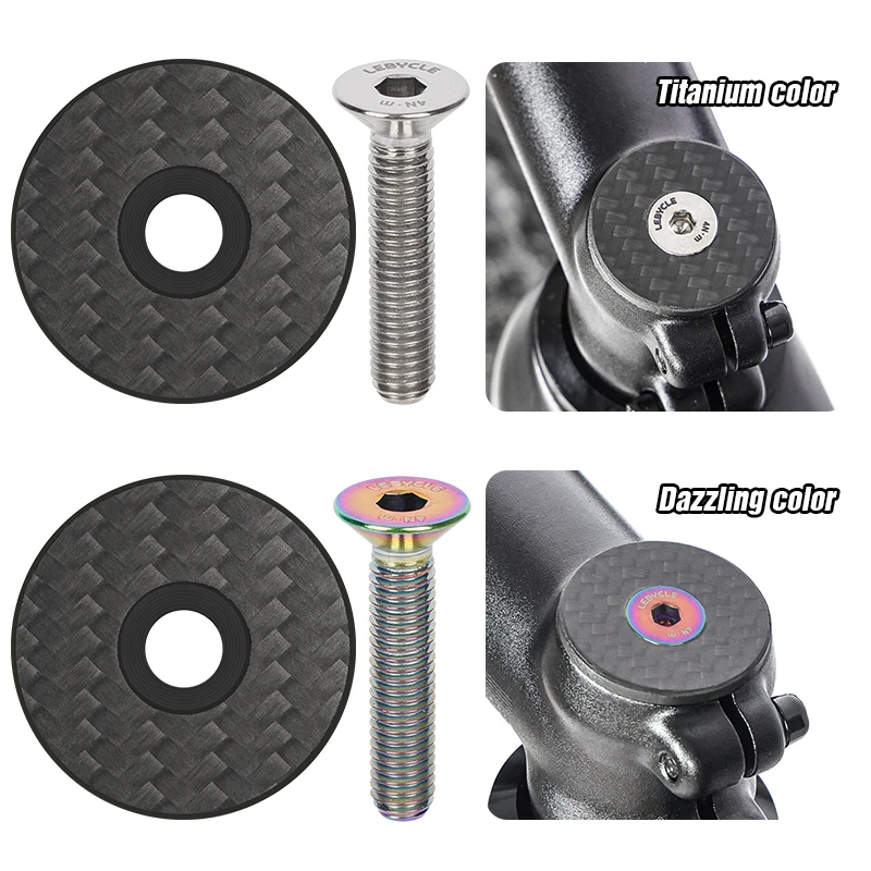 LEBYCLE новая велосипедная гарнитура, верхняя крышка из углеродного волокна, вынос велосипеда 28,6 мм, 1 1/8 дюйма, крышка для рулевой вилки, крышка гарнитуры