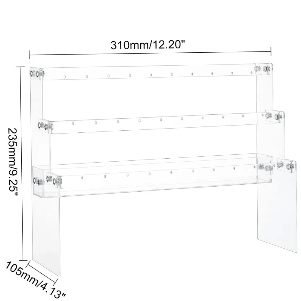 Jewelry Earring Display Stand Organizer Holder Earring Large Storage Display Stand Accessories Showcase Earrings 3 Tier