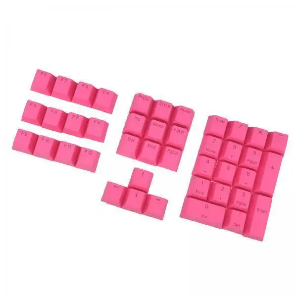 Conjunto de Teclas Doubleshot PBT de 42 Peças Rosa para Teclado Mecânico, Perfil Cherry Mx para Jogos em Laptop