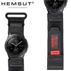 HEMSUT Nylon Sport Military Watch Band For Samsung Galaxy Watch Straps For Men Quick Release Quick-Drying 20MM 22MM