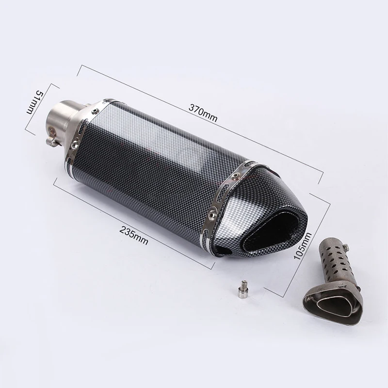 For Honda Navi 110 2017-2025 Motorcycle Complete Exhaust System Header Link Pipe Slip On 370mm Muffler DB Killer Stainless Steel