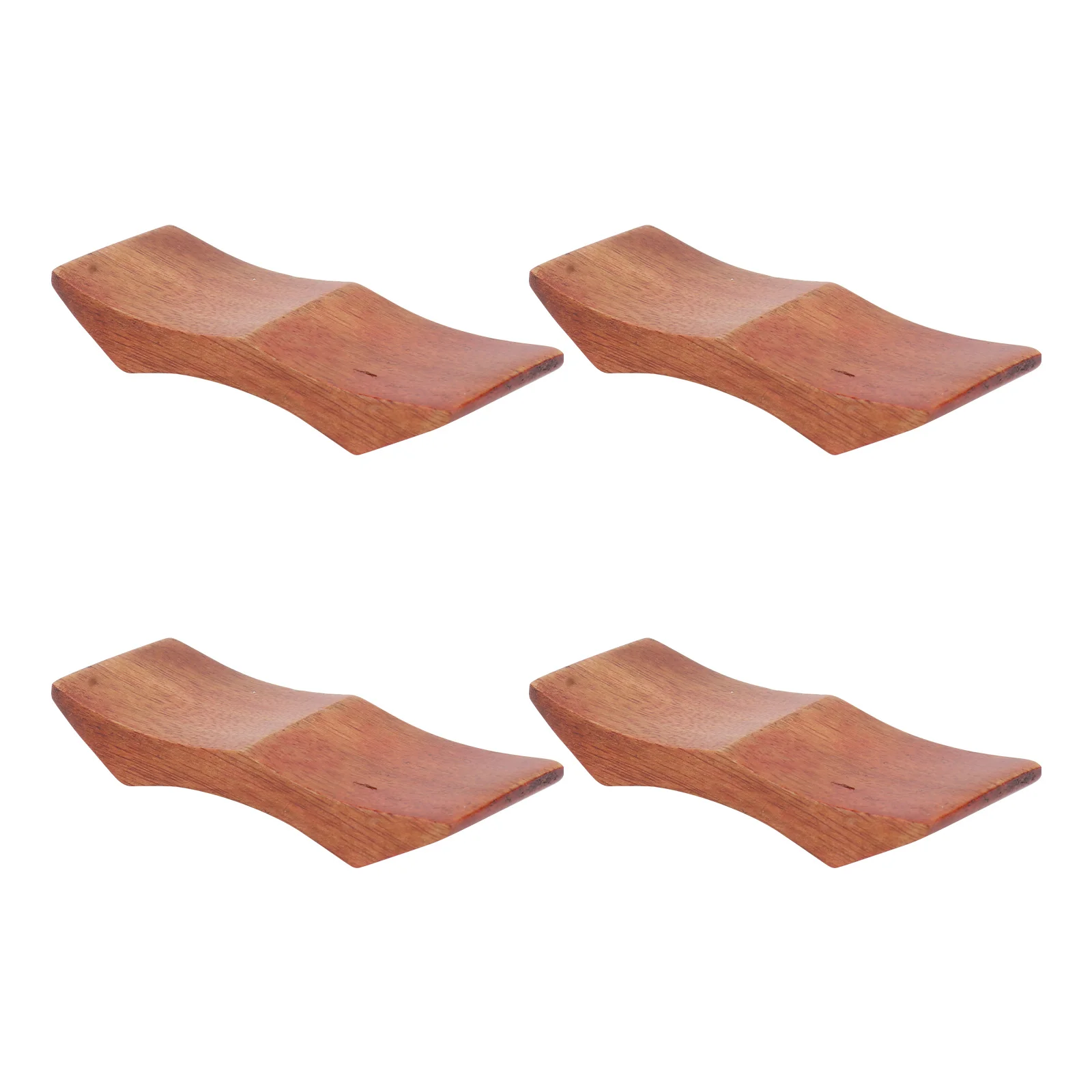 

4Pcs Nanmu Material Boat Style Chopstick Rests Decorative Stand for Elegant Dining Wooden Chopstick Rack Home Kitchenware