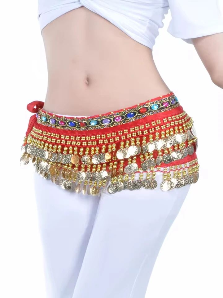 

Handmade Color Waist Chain Belly Dance Hand Hook Craft Waist Chain Belt Belly Dance Performance Shawl