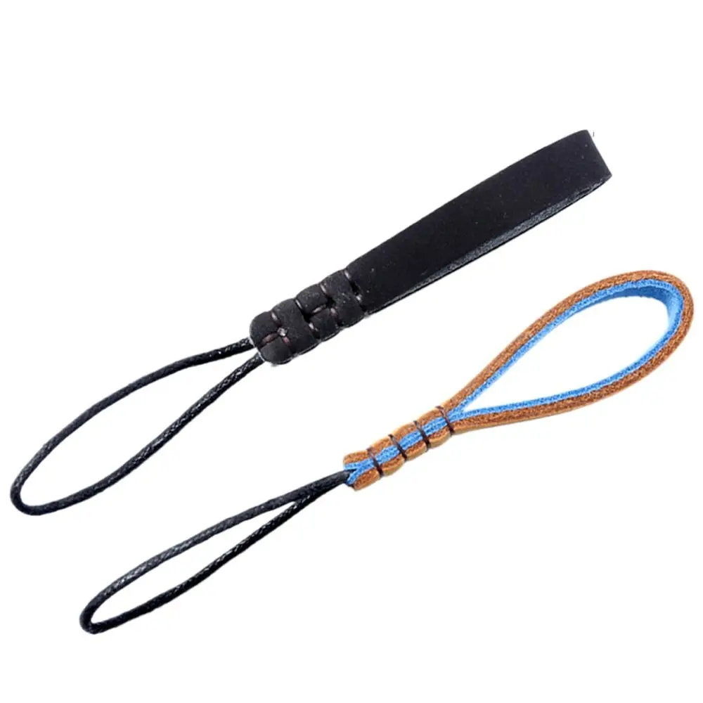 Personalized Wear-resistant Leather Lanyard Rope Pendant Key Loop Cowhide Car Keychain Retro Vintage Leather Key Ring Men Gift
