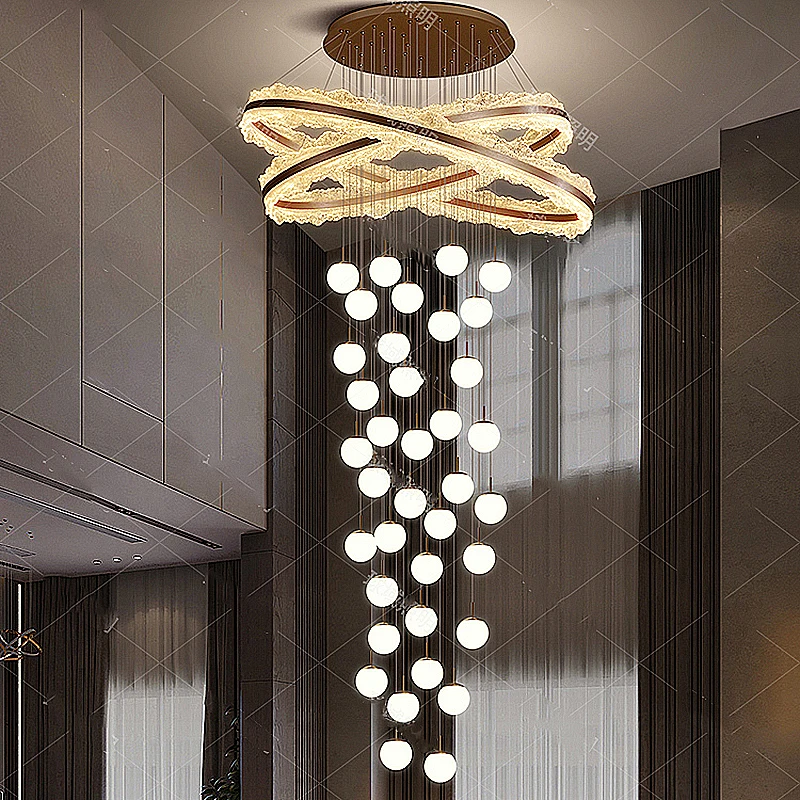 

Современная люстра для лестницы, подвесные светильники, внутреннее освещение, потолочная лампа, подвесной светильник, светодиодные люстры для гостиной, внутреннее освещение.