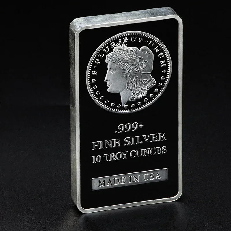 

Newest Collectible 10 OZ USA Badge Silver Plated Coin Non Magnetic Vacuum Sealed Pack Bar