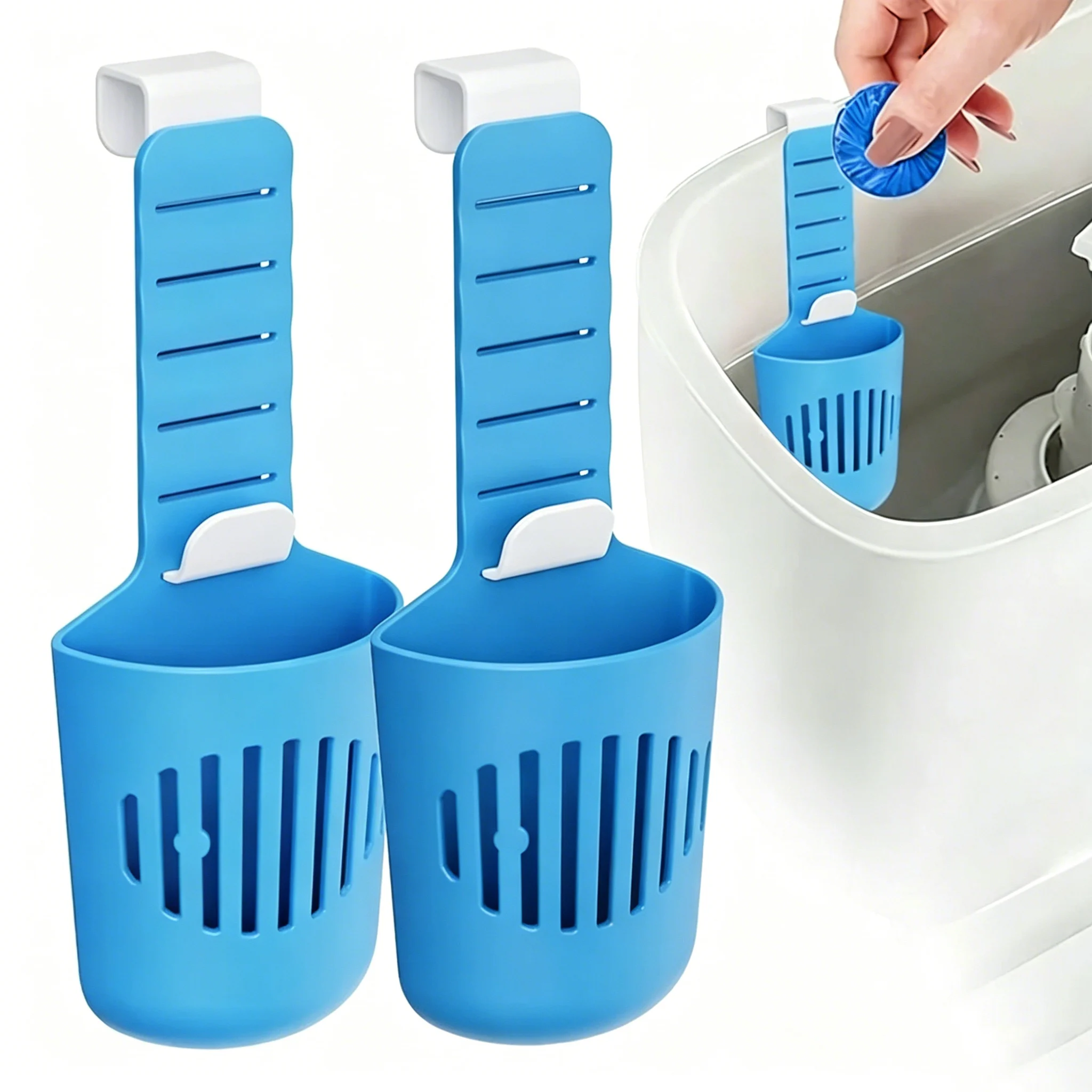 1/2PCS Silicone Toilet Tank Tablet Holder Versatile Toilet Bowl Hanging Cleaner and Deodorizer Hanger