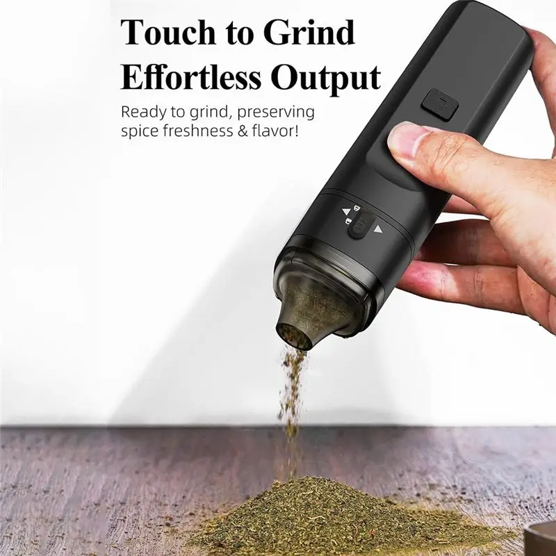 L65A-Portable Auto Grind Electric Herb Grinder One-Touch Grinding Up To 1.5G Automatic Dry Spice Mill Machine