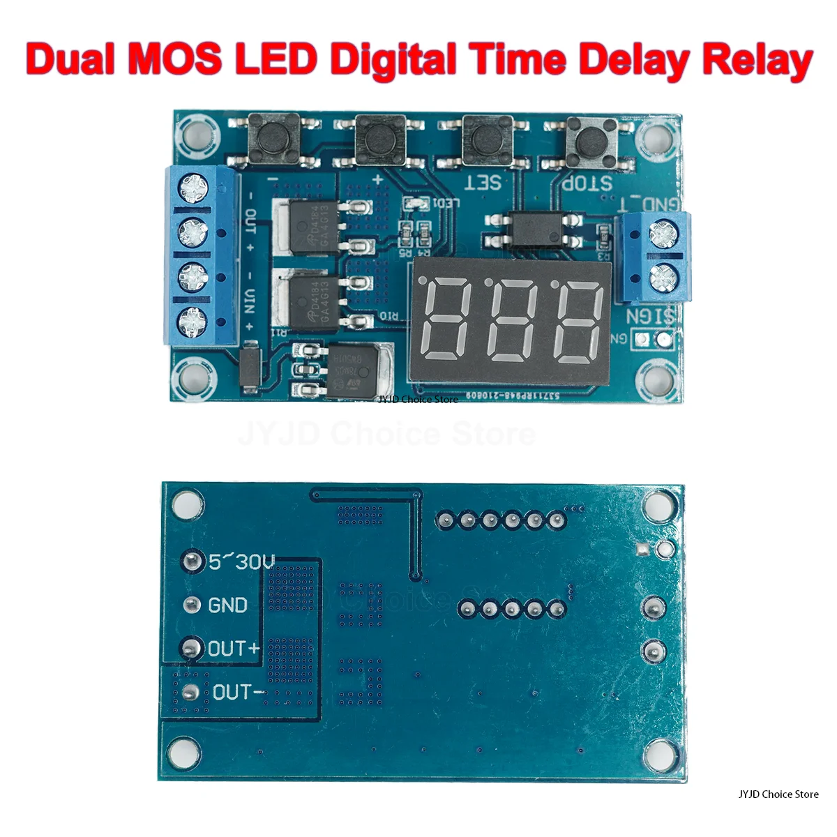 DC 12V 24V Dual MOS LED Digital Time Delay Relay Trigger Cycle Timer Delay Switch Circuit Board Timing Control Module DIY