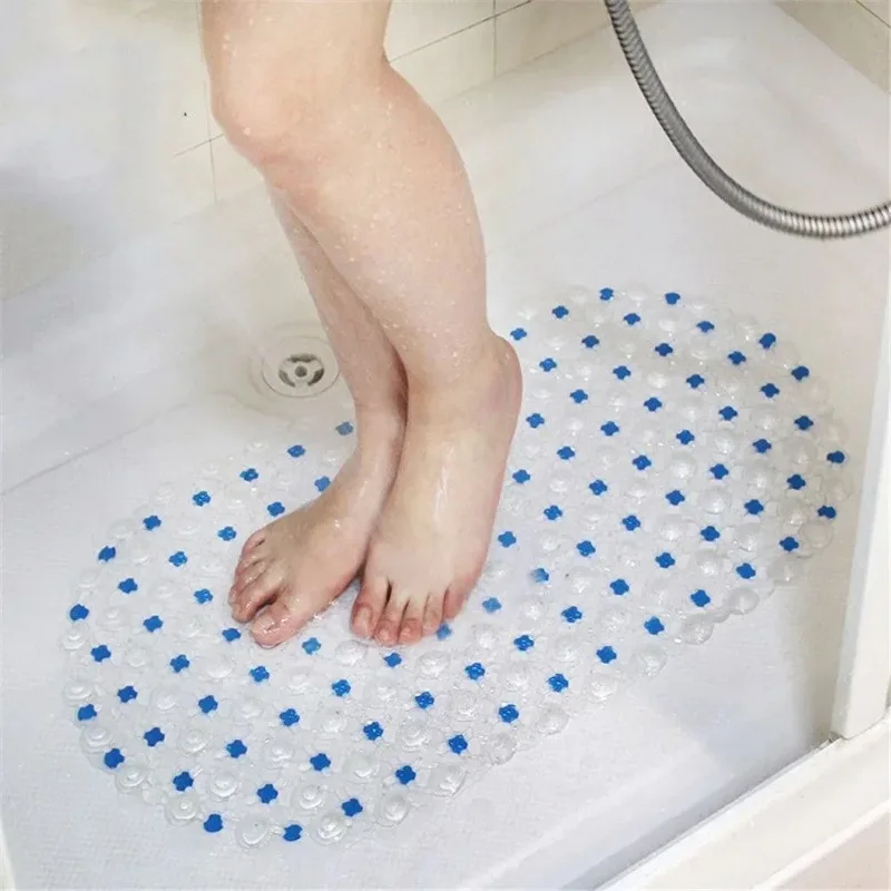 1pc almofada de chuveiro antiderrapante com ventosa anti queda almofada de pé das crianças pvc tapete do banheiro acessórios do banheiro