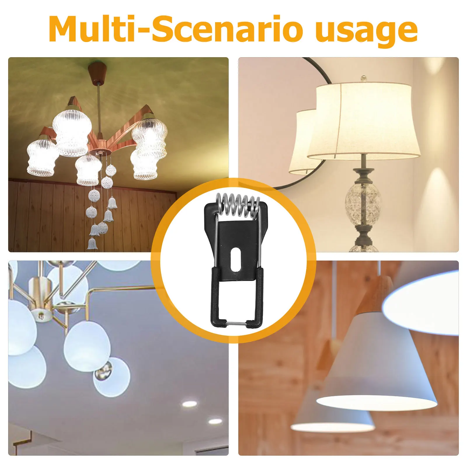 

20Pcs Ceiling Light Spring Clamp Downlight Panel Lamp Clips Strong Fastening Robust Construction Uniform Pressure Recessed Light