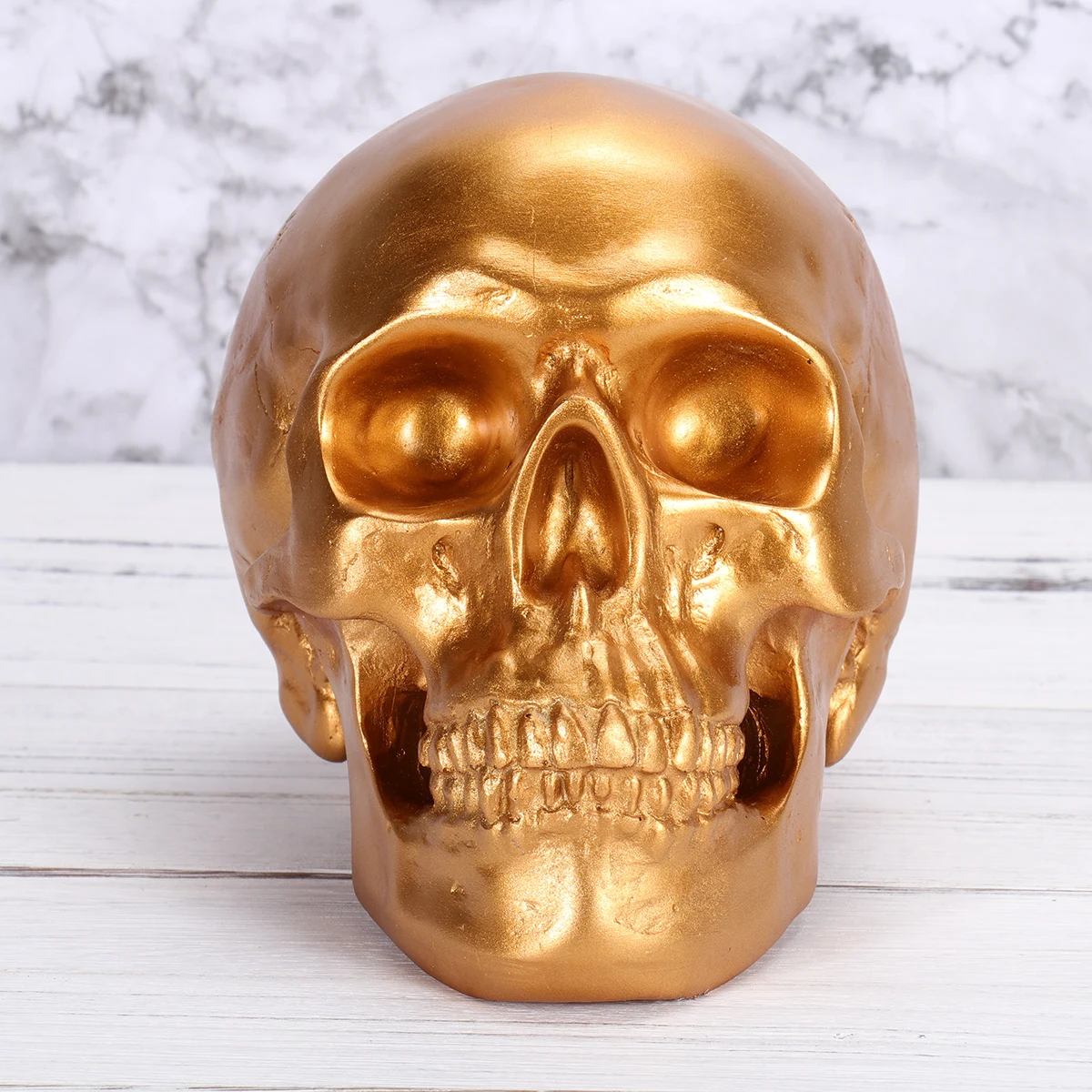 

Golden Resin Piggy Halloween Decoration Desktop Ornament For Home Office Funny Gift Coin Bank Mysterious Decor Scary Piggy Bank