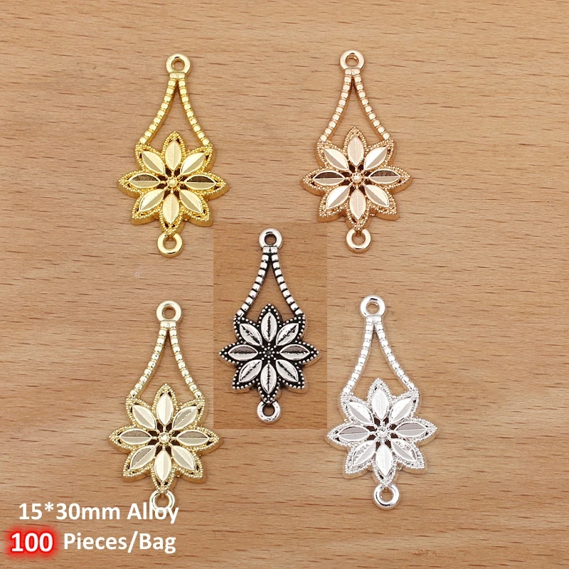 BoYuTe Alloy Pendant Charms Connector with Multi Loops DIY Jewelry Accessories Handmade Materials