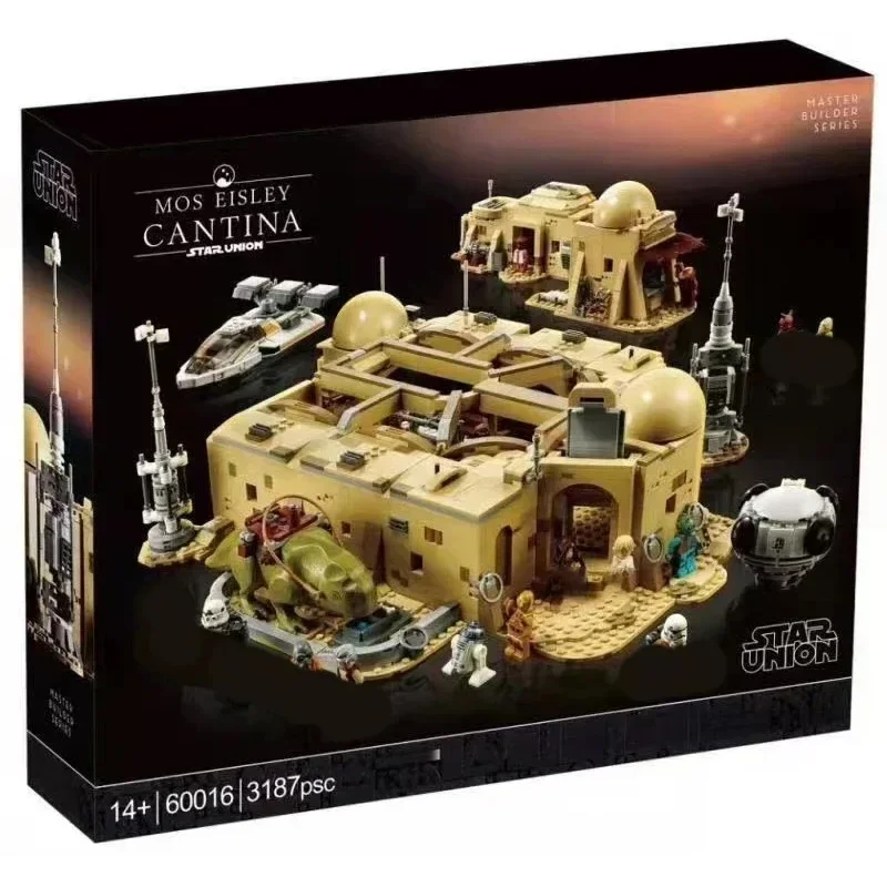 AUF LAGER 60016 Mos Eisley Cantina Kompatibel 75290 Bausteine Ziegel 3187PCS Spielzeug Geburtstag