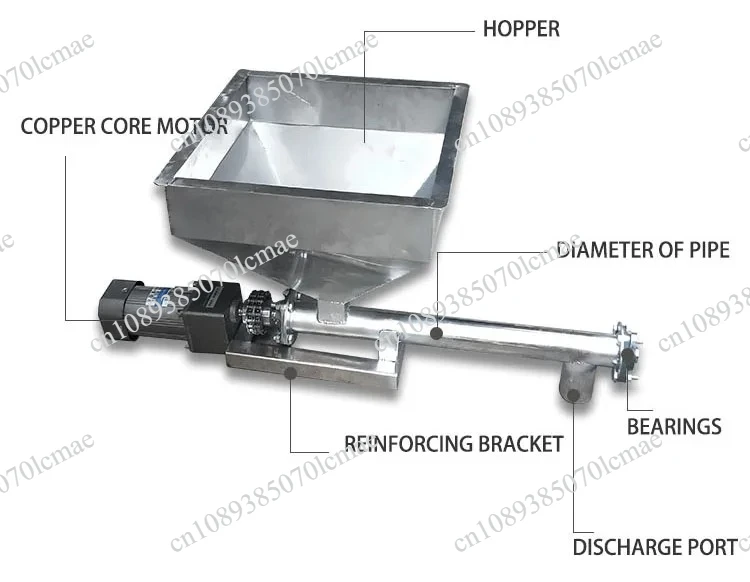 304 Stainless Steel Parallel Screw Feeder Feeding Machine Transporting Machine for Particle Powder Grain Conveying