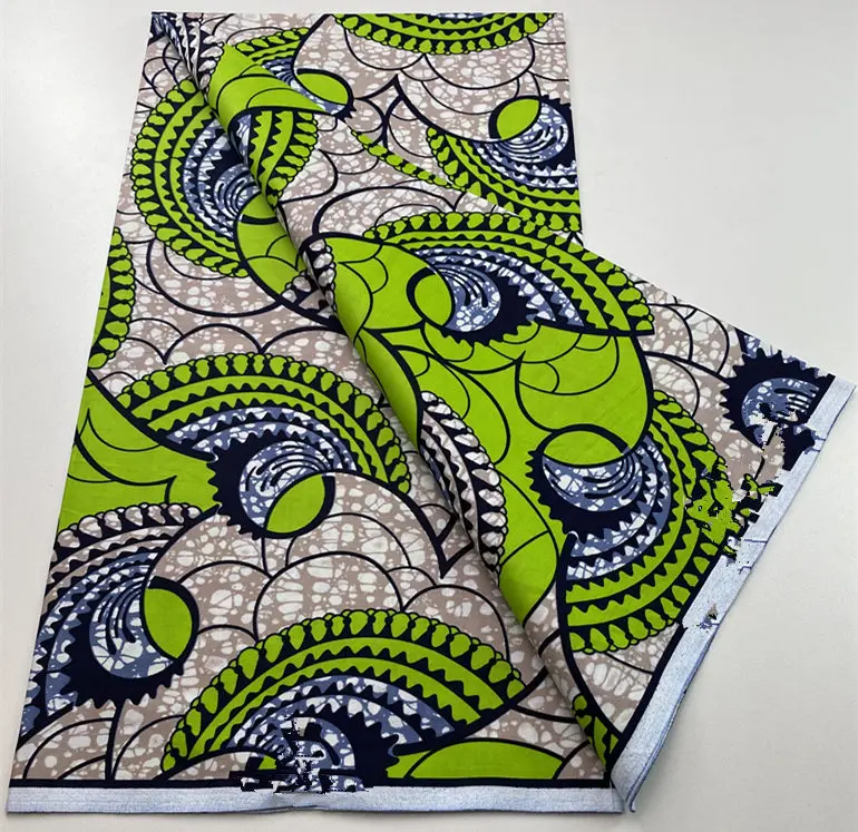 قماش 100% قطن باتيك أنقرة قماش أحدث مطبوعات شمع أفريقي حقيقي مضمونة لفستان الحفلات 6 ياردات S09 #1