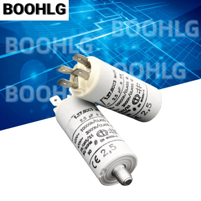 

1PCS Original 1.27.6CC3 MKP Starting Capacitor 2.5uF AC Fan Motor Run Capacitor For ABB Inverter Compressor Replacement