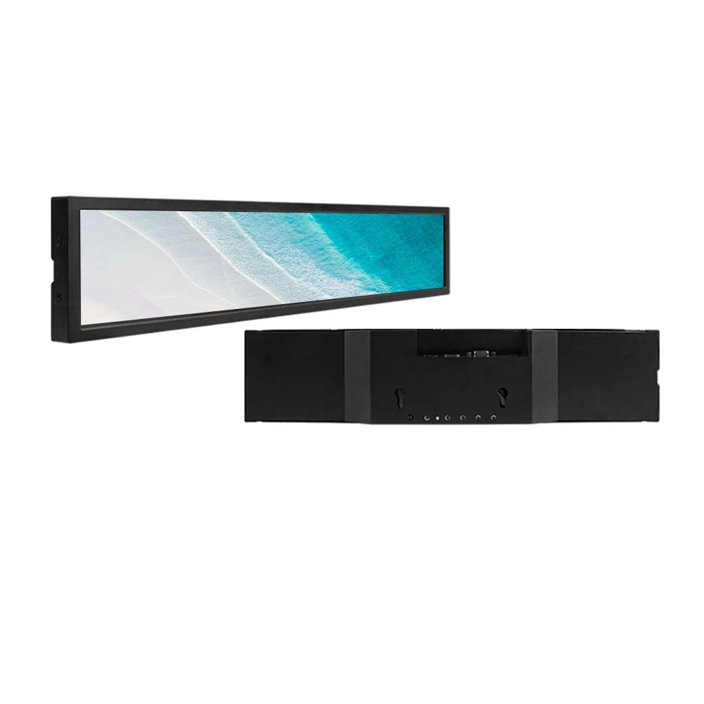 Display pubblicitario LCD con barra elastica per schermo video da parete con display pubblicitario LCD di grandi dimensioni per supermercato