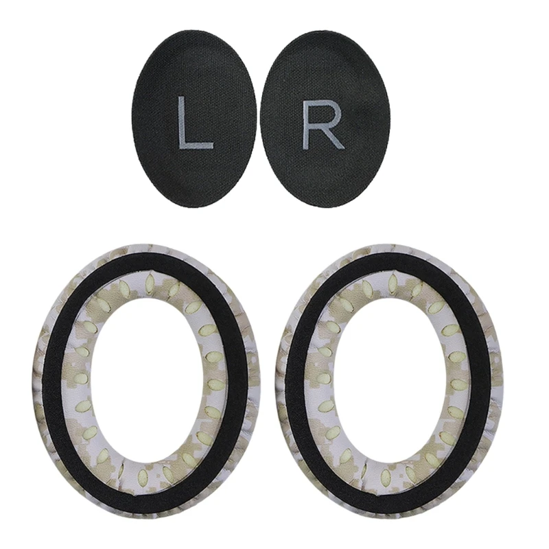 K1AA ソフトプロテインイヤーパッド交換用 QC45/QC15/QC25/QC35 オーバーイヤーヘッドフォンイヤーカップの快適性とノイズ分離性の向上