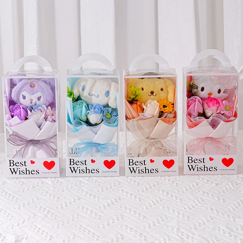 

Cartoon Characters Plush Hello Kitty Dolls Bouquet Creative Souvenir Bouquet Gift Girls Birthday Gifts Children Bouquet