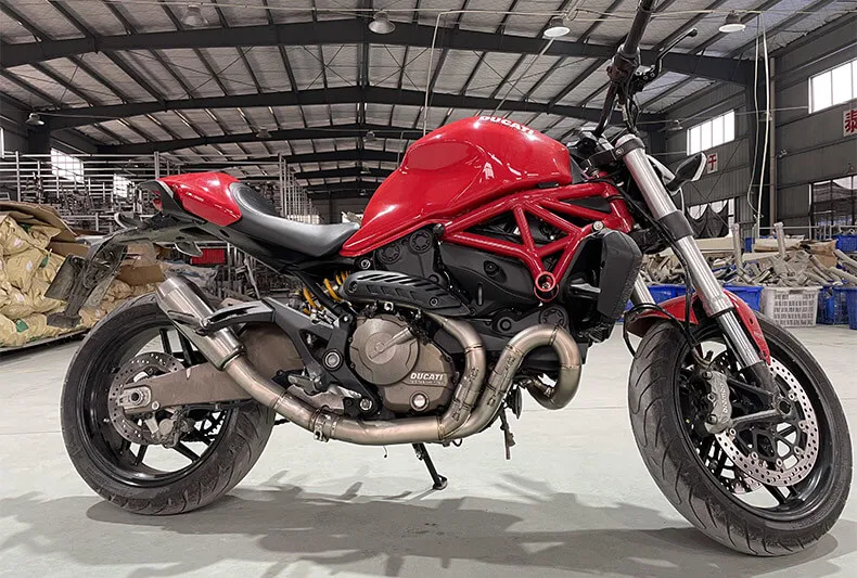 

Motorcycle Exhaust System Muffler Escape for Ducati Monster 1200 1200S 821 Motorcycle Titanium Alloy Full Section Exhaust Pipe
