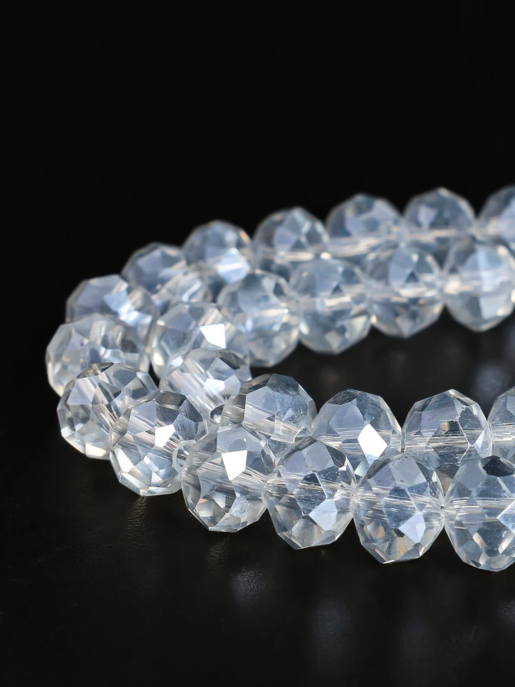 

Genuine Light Blue-Gray Near-Spherical Glass Beads Faceted Crystal Loose Bulk Beads for Jewelry Making Diy Necklace Bracelet