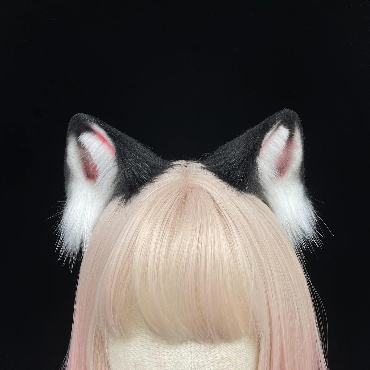 Opaska do włosów na Halloween dla dziewczynki, ręcznie robiona, urocza, symulacja kociej uszki, ręcznie robiona opaska do włosów z uszami kota KC, ozdoba do włosów Lolita, cosplay