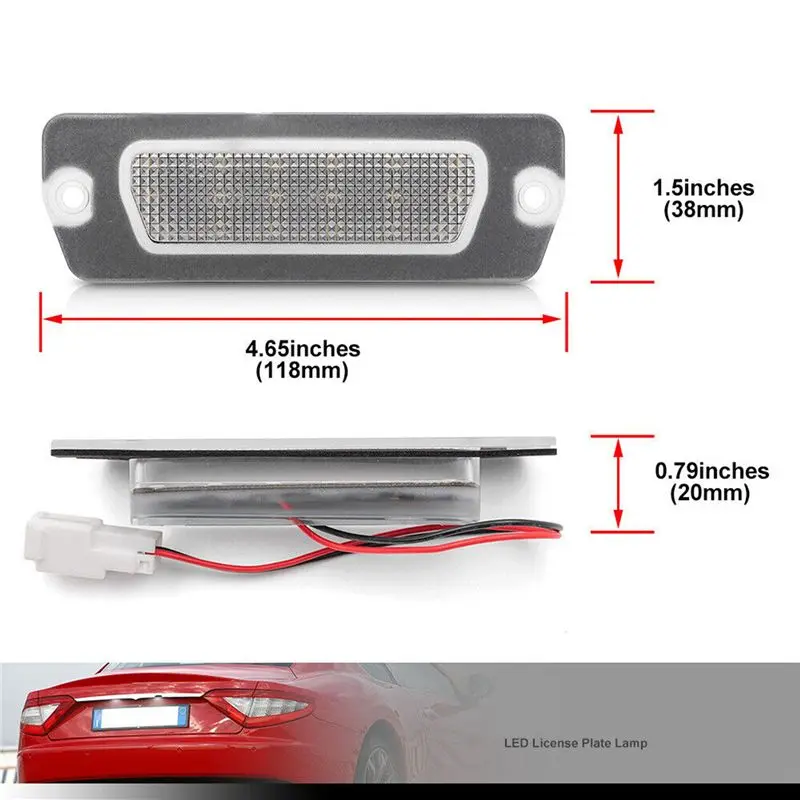 A21E-LED لوحة ترخيص ضوء لمازيراتي جرانتوريزمو جرانكابريو كوبيه 4200 4200 GT 2001-2007 198231 #6