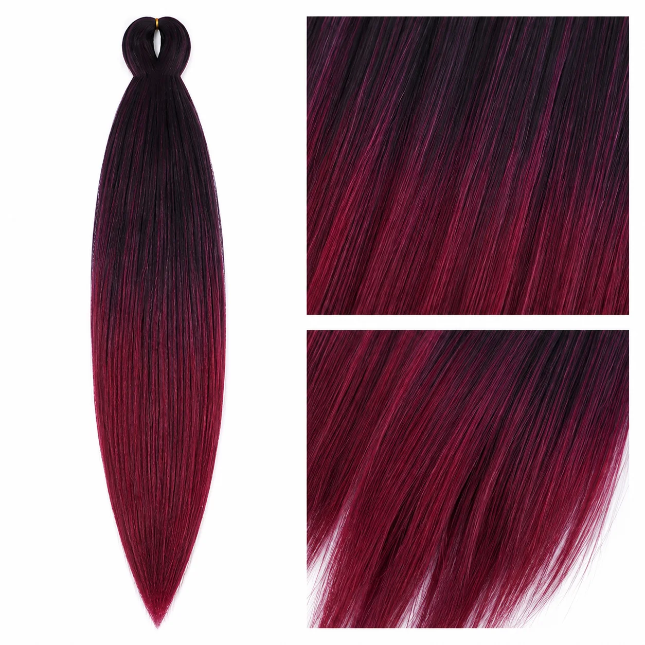 26 Zoll Ombre Synthetisches Flechthaar 90g Extensions DIY Box Braids Rope Twist Fishtail Langes Haar für Frauen Schützende Frisur – Detail 4