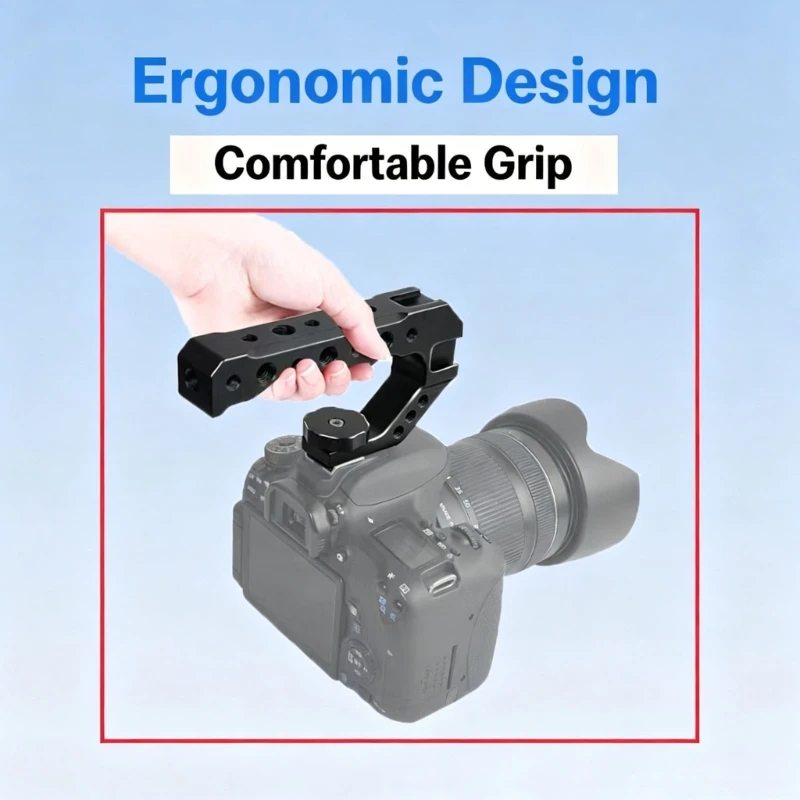 96BA Aluminium-DSLR-Griff mit arretierbarer Kaltschuh-Basisbefestigung – Detail 1