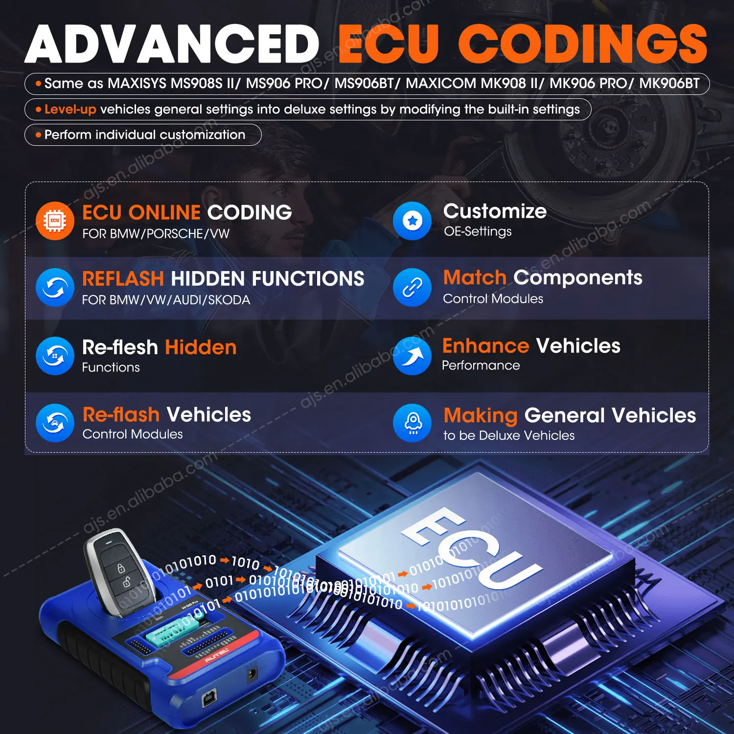 IM608S II слесарный инструмент, программатор автомобильных ключей, автомобильный сканер OBD2, алтарь MaxiIM IM608 PRO II 2 IM 608, диагностика IMMO