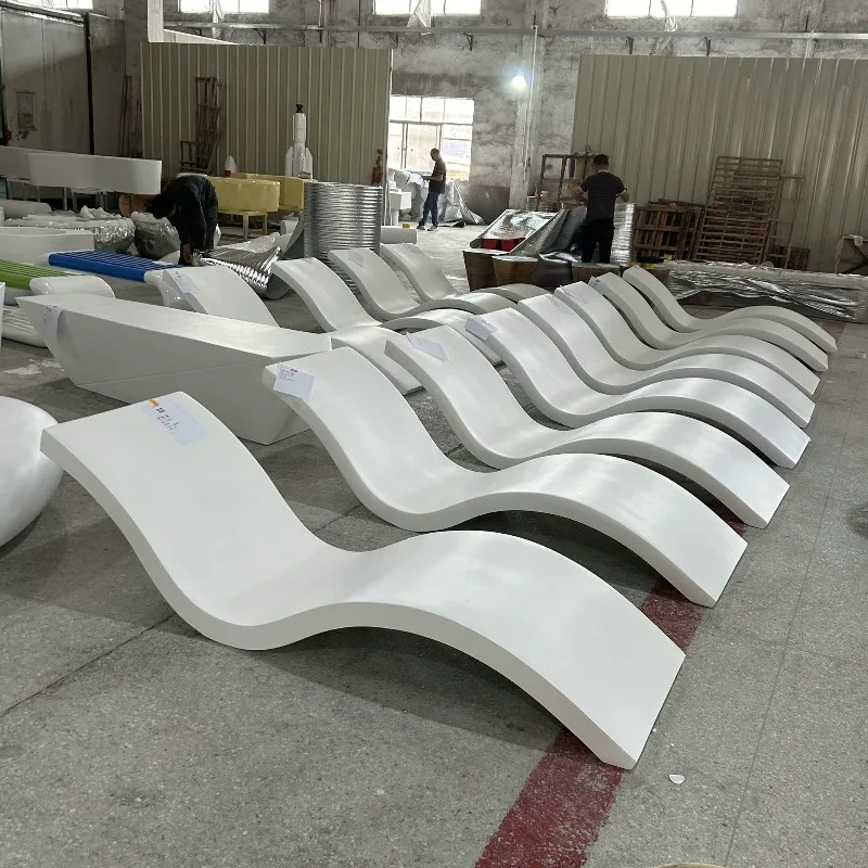 FRP recliner hotel villa swimming pool leisure bed creative special-shaped outdoor beach public area leisure chair