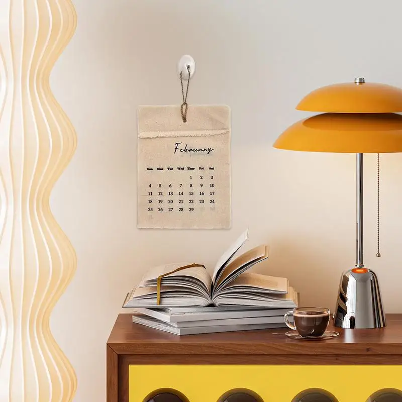 Monthly Calendar 2025 Full Year Canvas Family Planner Unique Desktop Decor Decorative Ornaments Organizing & Planning Products