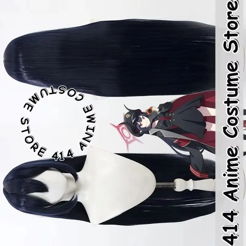 

Game & Anime Motomiya Chiaki Cosplay Wig Blue Archive Navy Long Hair Scalp Heat-Resistant Fiber Synthetic Hair