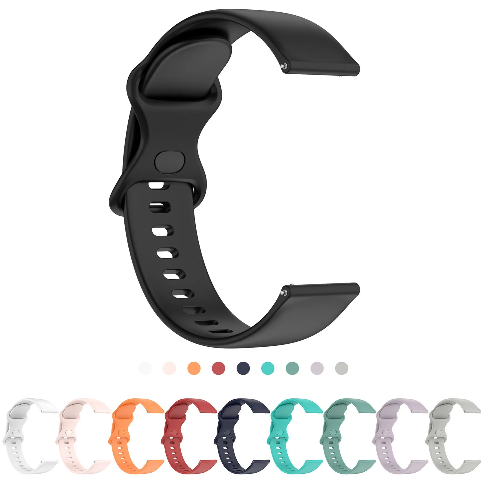 Suitable For Samsung Galaxy Watch4 Silicone Watch Strap Wristband 22MM 5.5-8.7in Colorful Replace Support Accessories