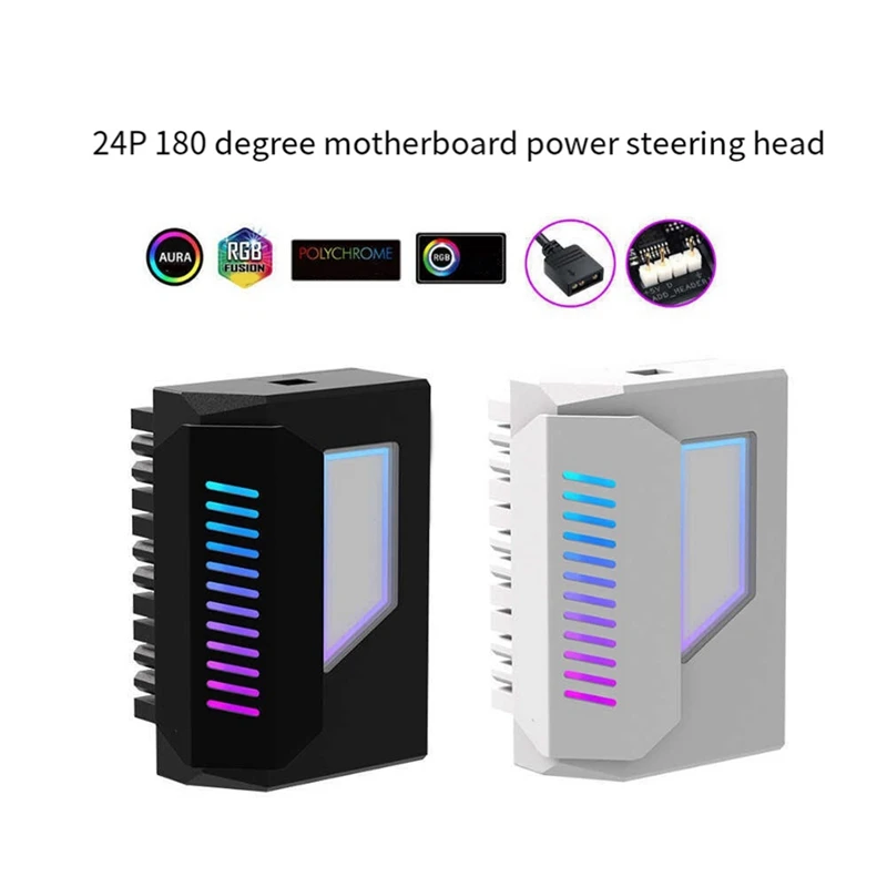 ATX 24Pin Adapter 180 Graden ARGB Adapter 5 V Synchronisatie Voor Desktop PC Moederbord DIY Computer Accessoires
