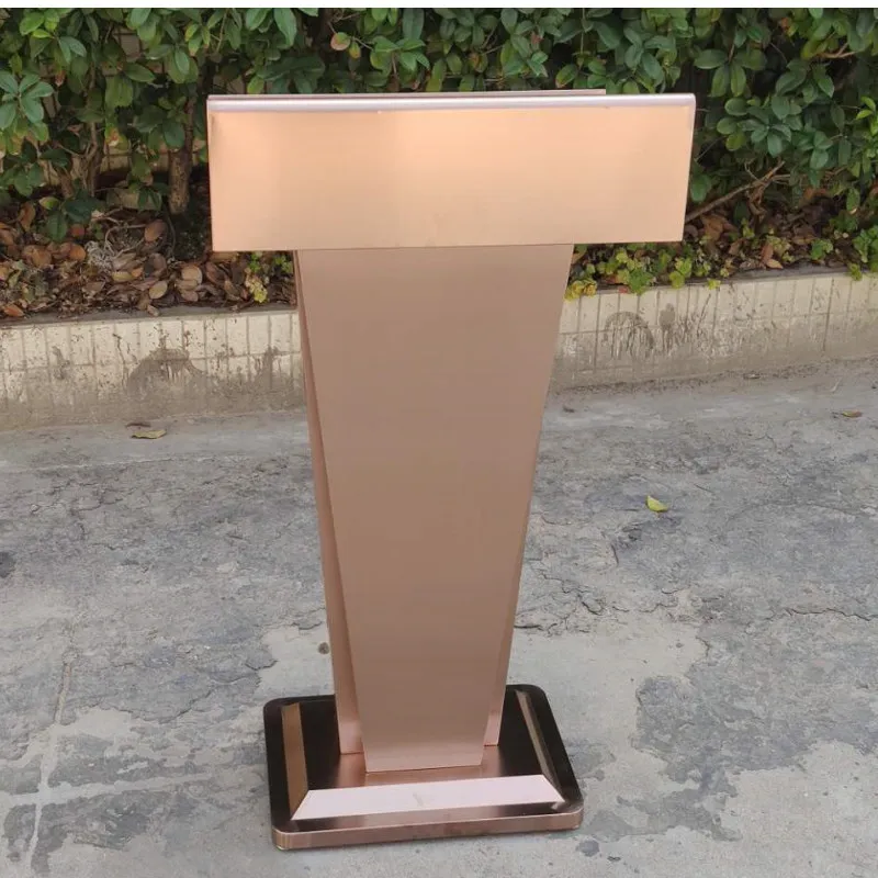 Stainless Reception Desks gold small mobile welcome Reception Desks recording device Office Furniture Военное делоZY40JDT