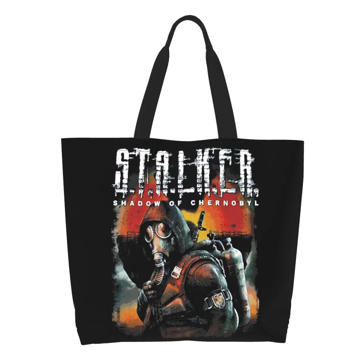 Stalker Shadow Of Chernobyl Shopping Tote Bag Canvas Large Capacity Shoulder Bags Shopper Grocery Handbag for Women