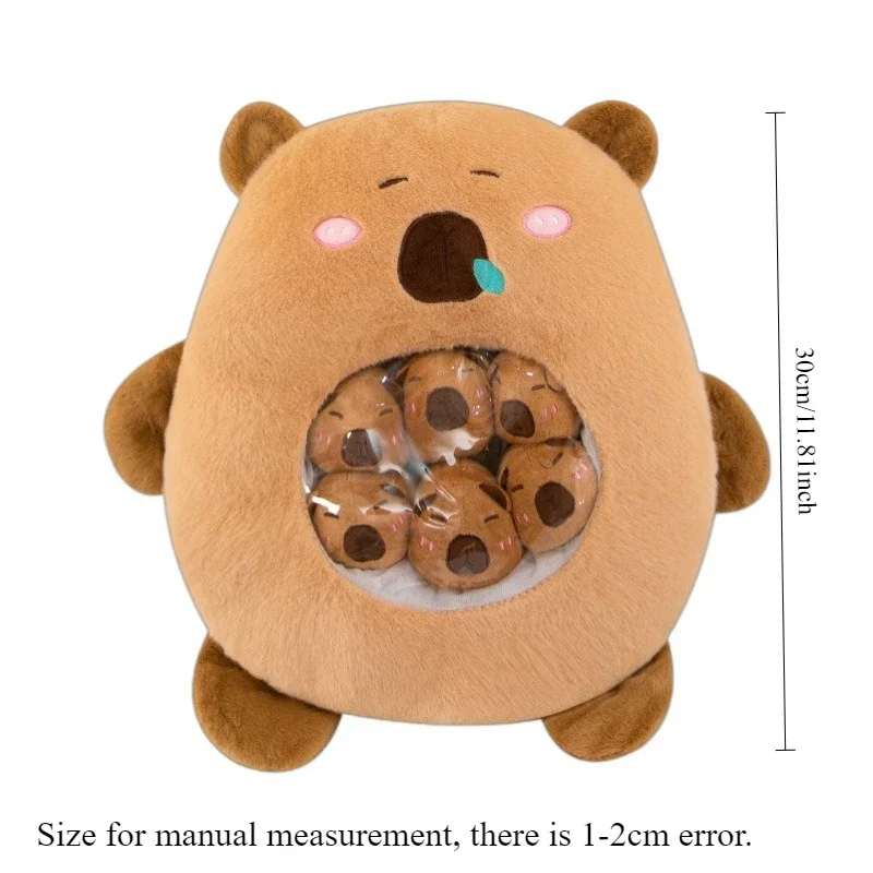 لعبة كاواي كابيبارا القطيفة اللطيفة على شكل سمكة منتفخة للوجبات الخفيفة للفتيات والأطفال هدية عيد ميلاد هدايا حفلات الأعياد #6