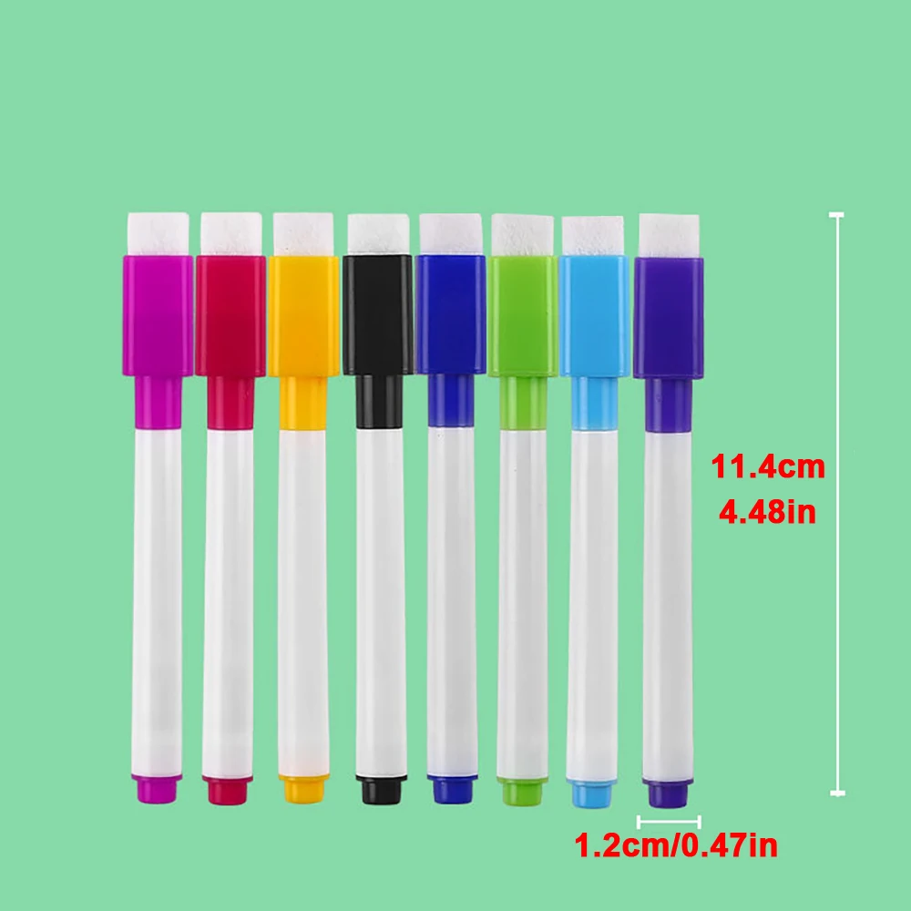 8/24 Stück Magnetismus-Whiteboard-Marker, angenehme Handhabung für Unterricht und Besprechungen, leicht löschbar, Büro- und Schulbedarf – Detail 8