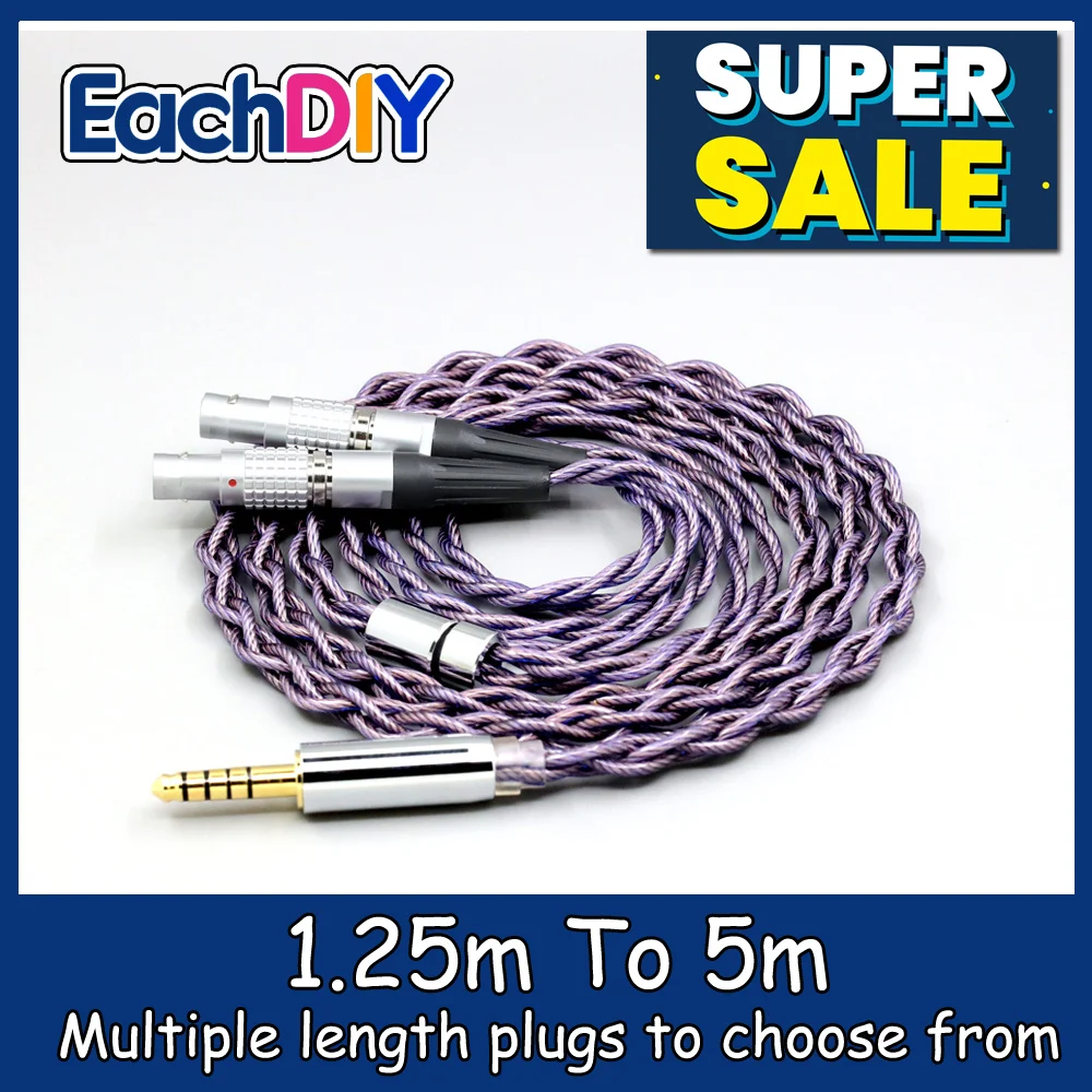 

Type2 1.8mm 140 cores litz 7N OCC Earphone Cable For Focal Utopia Fidelity Circumaural Headphone 4 core LN007893