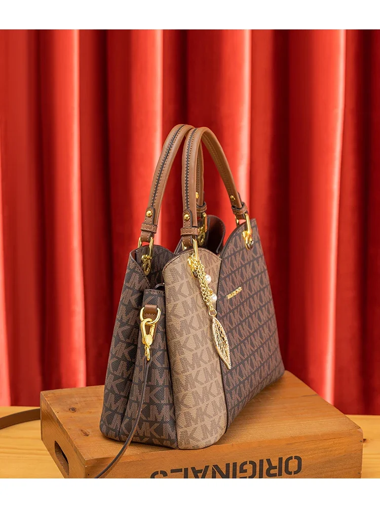 New Trendy Casual Big Tote Bag Large Capacity Bag for Women with High Quality Leather Material Shoulder Bag