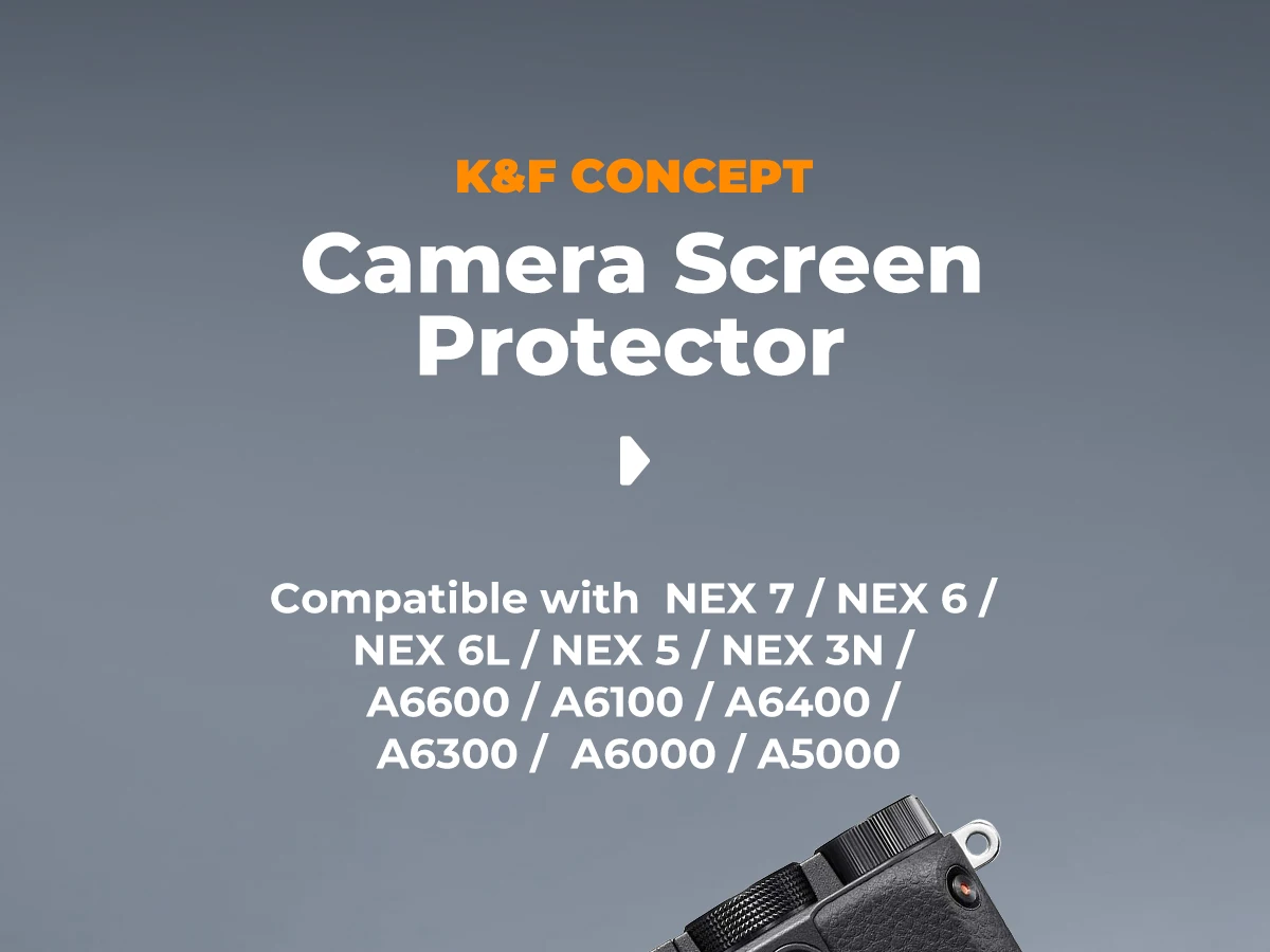 K&F CONCEPT Screenprotector Hot Shoe Cover Kit voor Canon Sony Ricoh Fujifilm 0,3 mm ultraheldere gehard glazen screenprotector