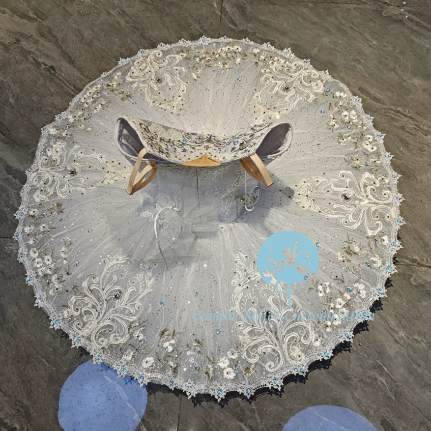 التخصيص المهنية الجديدة البجعة الصغيرة البيضاء النائمة الجمال الباليه المنافسة أداء توتو تنورة الكبار والأطفال