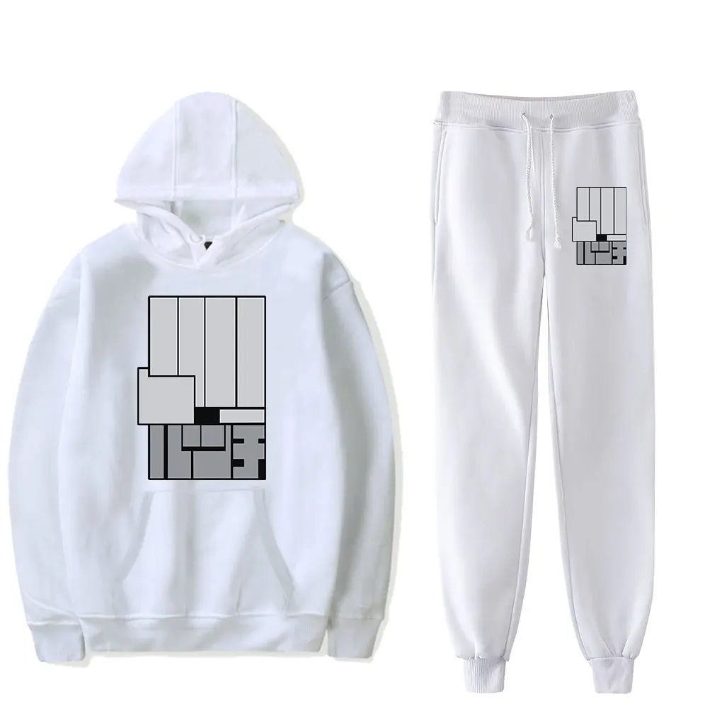 Anime Dandadan Okarun Hoodies Jogger Pants Harajuku Two Piece Set Sweatshirts+Sweatpants for Women Men's Set