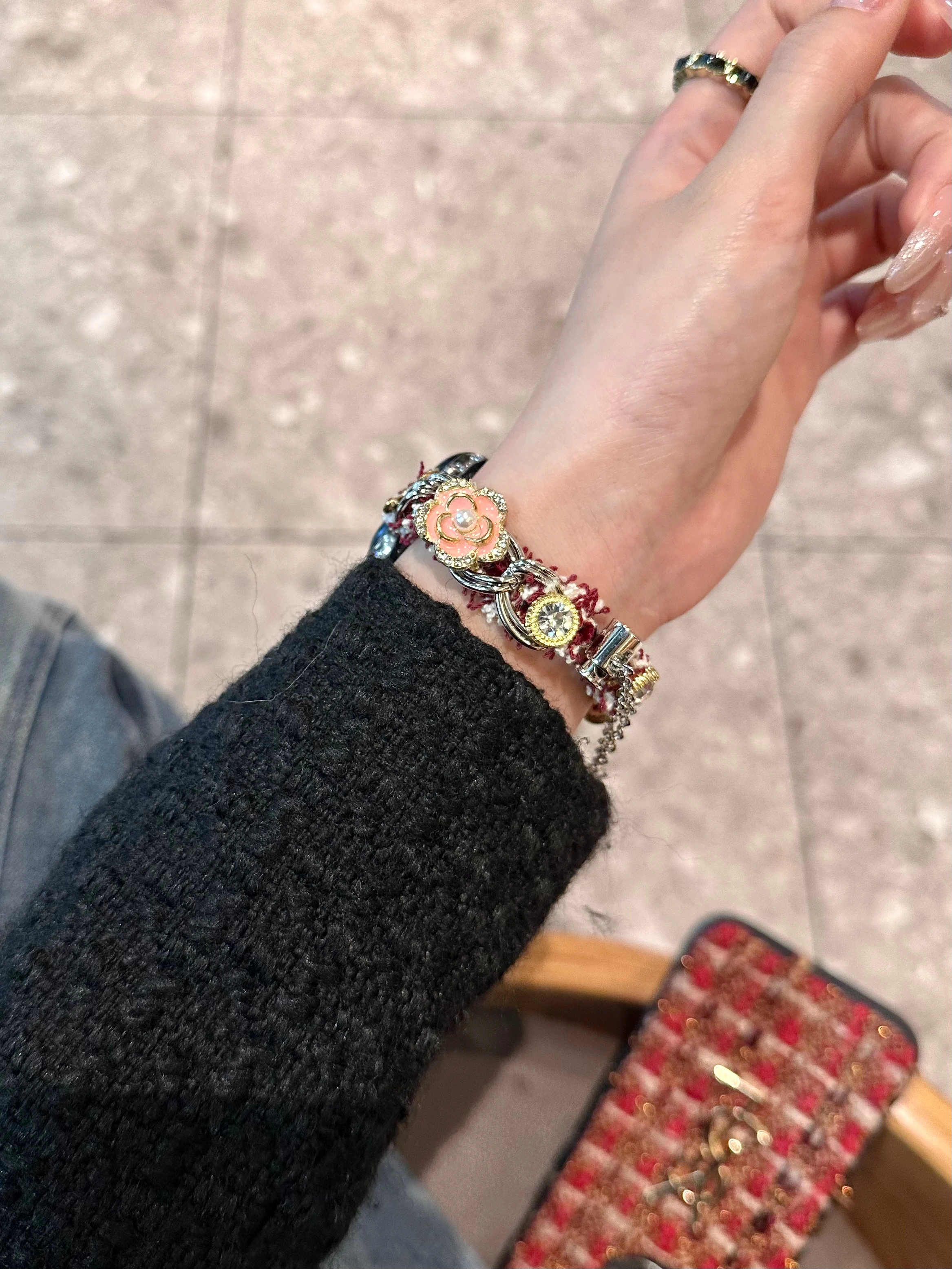 봉제 동백꽃 스트랩 시계 밴드, 화웨이 워치 GT4 41mm 스마트워치 스트랩, 여성 소녀, 18mm, 20mm, 22mm