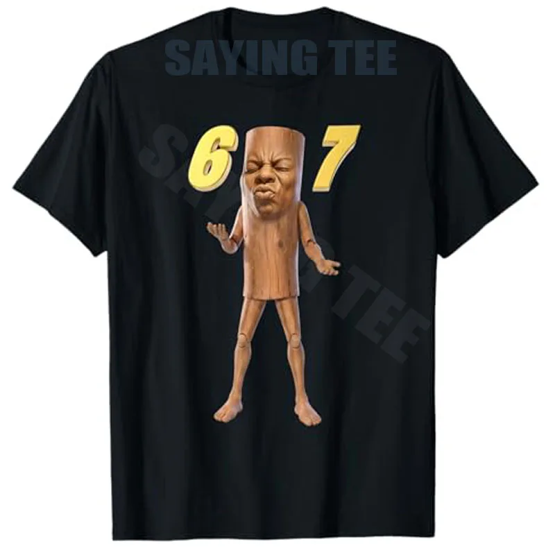 Funny Triple T 67 Meme Tung-Tung-Tung Speed Face Brainrot T-Shirt Y2k Boys Fashion Graphic Aesthetic Clothes Streetwear Cartoon