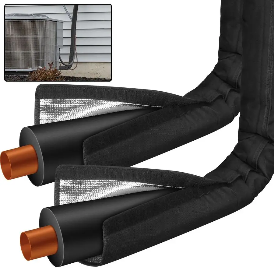 

Copper Pipe Insulation Cover, 72x10.2 Outdoor Mini Split AC Heating System Line Foam Tube Protector Sleeve, Flexible Insulation